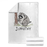 Jimothy Funny Viral Seattle Raccoon Crayon Drawing Graphic Throw Blanket Trash Panda Feral Legend Supporter