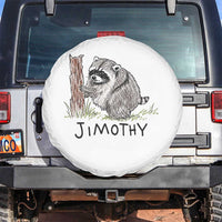Jimothy Funny Viral Seattle Raccoon Crayon Drawing Graphic Spare Tire Cover Trash Panda Feral Legend Supporter