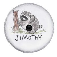 Jimothy Funny Viral Seattle Raccoon Crayon Drawing Graphic Spare Tire Cover Trash Panda Feral Legend Supporter