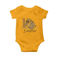 Jimothy Funny Viral Seattle Raccoon Crayon Drawing Graphic Baby Onesie Trash Panda Feral Legend Supporter