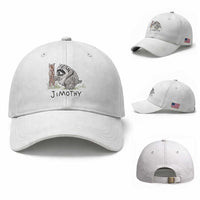 Jimothy Funny Viral Seattle Raccoon Crayon Drawing Graphic Baseball Cap Trash Panda Feral Legend Supporter