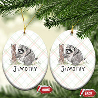 Jimothy Funny Viral Seattle Raccoon Crayon Drawing Graphic Ceramic Ornament Trash Panda Feral Legend Supporter