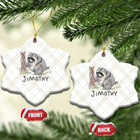 Jimothy Funny Viral Seattle Raccoon Crayon Drawing Graphic Ceramic Ornament Trash Panda Feral Legend Supporter