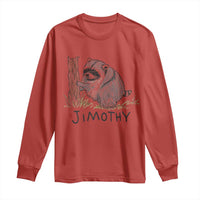 Jimothy Funny Viral Seattle Raccoon Crayon Drawing Graphic Long Sleeve Shirt Trash Panda Feral Legend Supporter