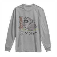 Jimothy Funny Viral Seattle Raccoon Crayon Drawing Graphic Long Sleeve Shirt Trash Panda Feral Legend Supporter