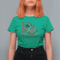 Jimothy Funny Viral Seattle Raccoon Crayon Drawing Graphic T Shirt For Women Trash Panda Feral Legend Supporter