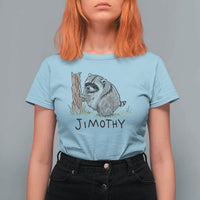 Jimothy Funny Viral Seattle Raccoon Crayon Drawing Graphic T Shirt For Women Trash Panda Feral Legend Supporter