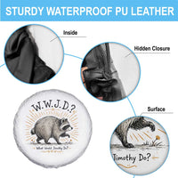 What Would Jimothy Do WWJD Funny Parody Spare Tire Cover Viral Seattle Raccoon Meme Feral Legend Humor