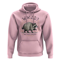 What Would Jimothy Do WWJD Funny Parody Hoodie Viral Seattle Raccoon Meme Feral Legend Humor