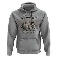 What Would Jimothy Do WWJD Funny Parody Hoodie Viral Seattle Raccoon Meme Feral Legend Humor
