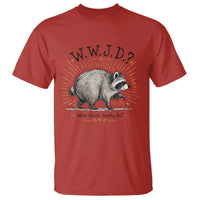 What Would Jimothy Do WWJD Funny Parody T Shirt Viral Seattle Raccoon Meme Feral Legend Humor