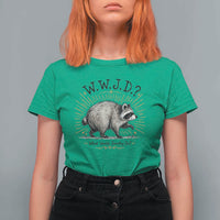 What Would Jimothy Do WWJD Funny Parody T Shirt For Women Viral Seattle Raccoon Meme Feral Legend Humor