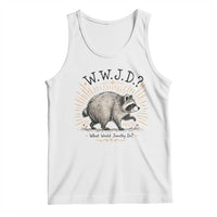 What Would Jimothy Do WWJD Funny Parody Tank Top Viral Seattle Raccoon Meme Feral Legend Humor