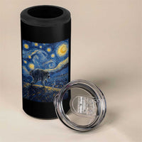 Jimothy Seattle Raccoon Starry Night Parody Graphic 4 in 1 Can Cooler Tumbler Trash Panda Feral Legend Supporter