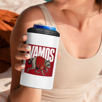 Funny Jimothy Vamos Spain Soccer Fans Parody 4 in 1 Can Cooler Tumbler Seattle Raccoon Espana Champs Victory Celebration