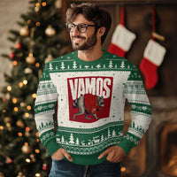 Funny Jimothy Vamos Spain Soccer Fans Parody Ugly Christmas Sweater Seattle Raccoon Espana Champs Victory Celebration