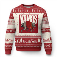 Funny Jimothy Vamos Spain Soccer Fans Parody Ugly Christmas Sweater Seattle Raccoon Espana Champs Victory Celebration