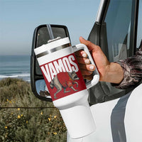 Funny Jimothy Vamos Spain Soccer Fans Parody Tumbler With Handle Seattle Raccoon Espana Champs Victory Celebration