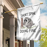 Jimothy Short Spine Doing Fine Inspirational Garden Flag Viral Seattle Raccoon Crayon Drawing Graphic