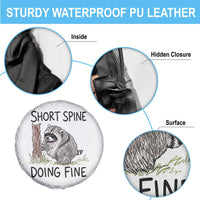 Jimothy Short Spine Doing Fine Inspirational Spare Tire Cover Viral Seattle Raccoon Crayon Drawing Graphic