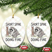 Jimothy Short Spine Doing Fine Inspirational Ceramic Ornament Viral Seattle Raccoon Crayon Drawing Graphic