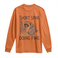 Jimothy Short Spine Doing Fine Inspirational Long Sleeve Shirt Viral Seattle Raccoon Crayon Drawing Graphic