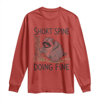 Jimothy Short Spine Doing Fine Inspirational Long Sleeve Shirt Viral Seattle Raccoon Crayon Drawing Graphic