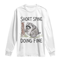 Jimothy Short Spine Doing Fine Inspirational Long Sleeve Shirt Viral Seattle Raccoon Crayon Drawing Graphic