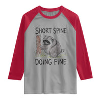 Jimothy Short Spine Doing Fine Inspirational Raglan Shirt Viral Seattle Raccoon Crayon Drawing Graphic