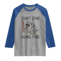Jimothy Short Spine Doing Fine Inspirational Raglan Shirt Viral Seattle Raccoon Crayon Drawing Graphic
