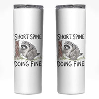 Jimothy Short Spine Doing Fine Inspirational Skinny Tumbler Viral Seattle Raccoon Crayon Drawing Graphic