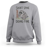 Jimothy Short Spine Doing Fine Inspirational Sweatshirt Viral Seattle Raccoon Crayon Drawing Graphic