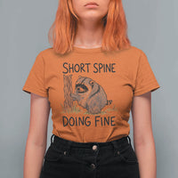 Jimothy Short Spine Doing Fine Inspirational T Shirt For Women Viral Seattle Raccoon Crayon Drawing Graphic