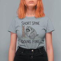 Jimothy Short Spine Doing Fine Inspirational T Shirt For Women Viral Seattle Raccoon Crayon Drawing Graphic