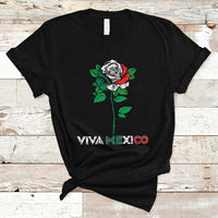 Mexican Independence Day T Shirt Viva Mexico Flag Rose Latino Hispanic Pride - Wonder Print Shop
