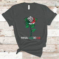 Mexican Independence Day T Shirt Viva Mexico Flag Rose Latino Hispanic Pride - Wonder Print Shop