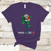 Mexican Independence Day T Shirt Viva Mexico Flag Rose Latino Hispanic Pride - Wonder Print Shop