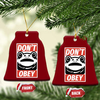 Don't Obey Portland Frog Ceramic Ornament Protest Parody Poster Graphic - Wonder Print Shop