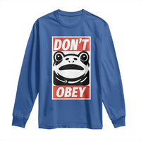 Don't Obey Portland Frog Long Sleeve Shirt Protest Parody Poster Graphic - Wonder Print Shop