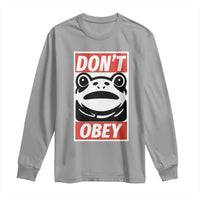 Don't Obey Portland Frog Long Sleeve Shirt Protest Parody Poster Graphic - Wonder Print Shop