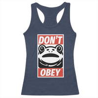 Don't Obey Portland Frog Racerback Tank Top Protest Parody Poster Graphic - Wonder Print Shop