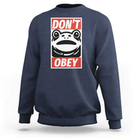 Don't Obey Portland Frog Sweatshirt Protest Parody Poster Graphic - Wonder Print Shop