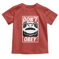 Don't Obey Portland Frog Toddler T Shirt Protest Parody Poster Graphic - Wonder Print Shop