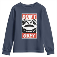 Don't Obey Portland Frog Youth Sweatshirt Protest Parody Poster Graphic - Wonder Print Shop