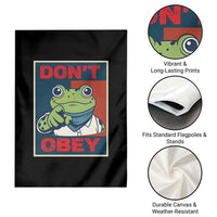 Don't Obey Portland Frog Garden Flag Frogs Protest Activism Hope Style Poster Graphic - Wonder Print Shop