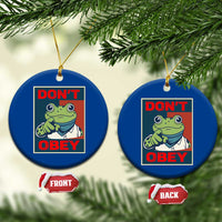 Don't Obey Portland Frog Ceramic Ornament Frogs Protest Activism Hope Style Poster Graphic - Wonder Print Shop