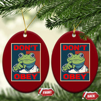 Don't Obey Portland Frog Ceramic Ornament Frogs Protest Activism Hope Style Poster Graphic - Wonder Print Shop