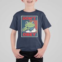 Don't Obey Portland Frog T Shirt For Kid Frogs Protest Activism Hope Style Poster Graphic - Wonder Print Shop