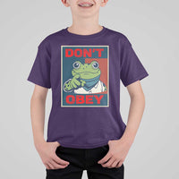 Don't Obey Portland Frog T Shirt For Kid Frogs Protest Activism Hope Style Poster Graphic - Wonder Print Shop