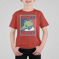 Don't Obey Portland Frog T Shirt For Kid Frogs Protest Activism Hope Style Poster Graphic - Wonder Print Shop